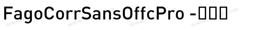 FagoCorrSansOffcPro 字体转换